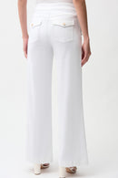 Wide Leg Pull-On Jeans - White