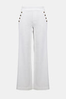 Wide Leg Pull-On Jeans - White