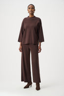 Brushed Culotte Trouser - Mocha