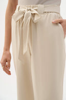 Linen Wide Leg Trouser - Natural