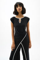 Culotte Jumpsuit - Black/vanilla