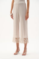 Guipure Lace Hem Culotte - Moonstone