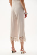 Guipure Lace Hem Culotte - Moonstone