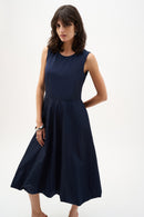 Bubble Skirt Dress - Midnight Blue