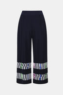 Stripe Culotte Trouser - Midnight Blue/multi
