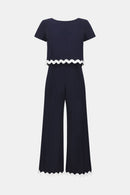 Culotte Jumpsuit - Midnight Blue/white