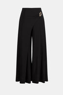 Buckle Detail Culotte Trouser - Black