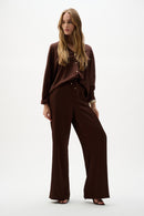 Boxy Dolman Sleeves Top - Mahogany