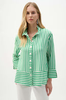 Stripe Straight Jacket - Green/vanilla