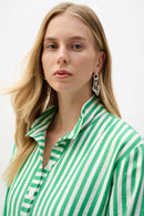 Stripe Straight Jacket - Green/vanilla
