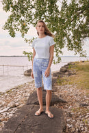 Silky Knit Fitted T-Shirt - Vanilla