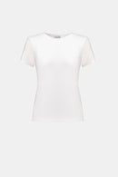 Silky Knit Fitted T-Shirt - Vanilla