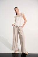 Straight Cami - Vanilla/gold