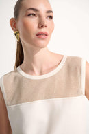 Straight Cami - Vanilla/gold