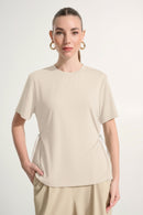 Jersey Memory Boxy Top - Moonstone