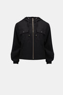 Hood Boxy Utility Jacket - Black