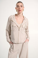 Hood Boxy Utility Jacket - Moonstone