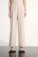 Pull-On Wide Leg Trousers - Moonstone