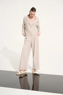 Pull-On Wide Leg Trousers - Moonstone