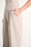 Pull-On Wide Leg Trousers - Moonstone