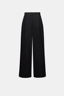 Pull-On Wide Leg Trousers - Black