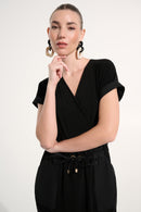 Straight Wrap Dress - Black