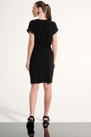 Straight Wrap Dress - Black