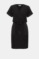 Straight Wrap Dress - Black