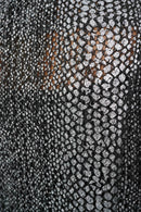 Foiled Faux Suede Jacket - Black/gunmetal