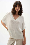 Sweater Knit Relaxed Top - Vanilla