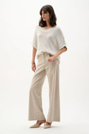 Sweater Knit Relaxed Top - Vanilla