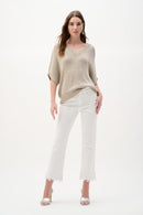 Joseph Ribkoff Sweater Knit Relaxed Top - Moonstone
