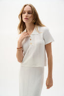 Sweater Knit Shirt - Vanilla