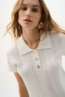 Sweater Knit Shirt - Vanilla