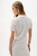 Sweater Knit Shirt - Vanilla