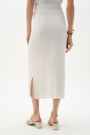 Sweater Knit Pencil Skirt - Vanilla