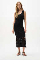 Knit Sleeveless Dress - Black