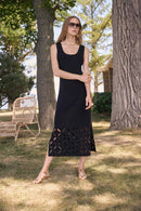 Knit Sleeveless Dress - Black