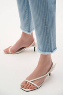 Joseph Ribkoff Stripe Straight Jeans - Blue/white