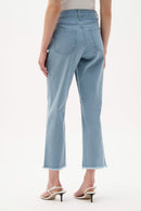 Joseph Ribkoff Stripe Straight Jeans - Blue/white