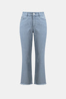 Joseph Ribkoff Stripe Straight Jeans - Blue/white