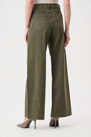 Featherweave WideLeg Jean - Avocado
