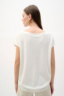 Viscose Sweater Knit Top - Vanilla