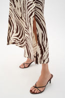 Animal Print Culottes - Beige/brown