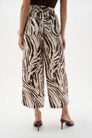 Animal Print Culottes - Beige/brown