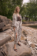 Animal Print Culottes - Beige/brown