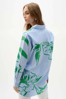 Floral Print Boxy Blouse - Vanilla Multi