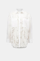 Cotton Lace Boxy Blouse - White