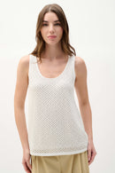 Embellished Knit Camisole - Vanilla