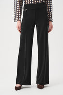 Wide-Leg Pull-On Trouser - Black